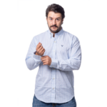 Camisa RAAT manga longa xadrez azul