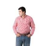 Camisa RAAT manga longa xadrez vermelha