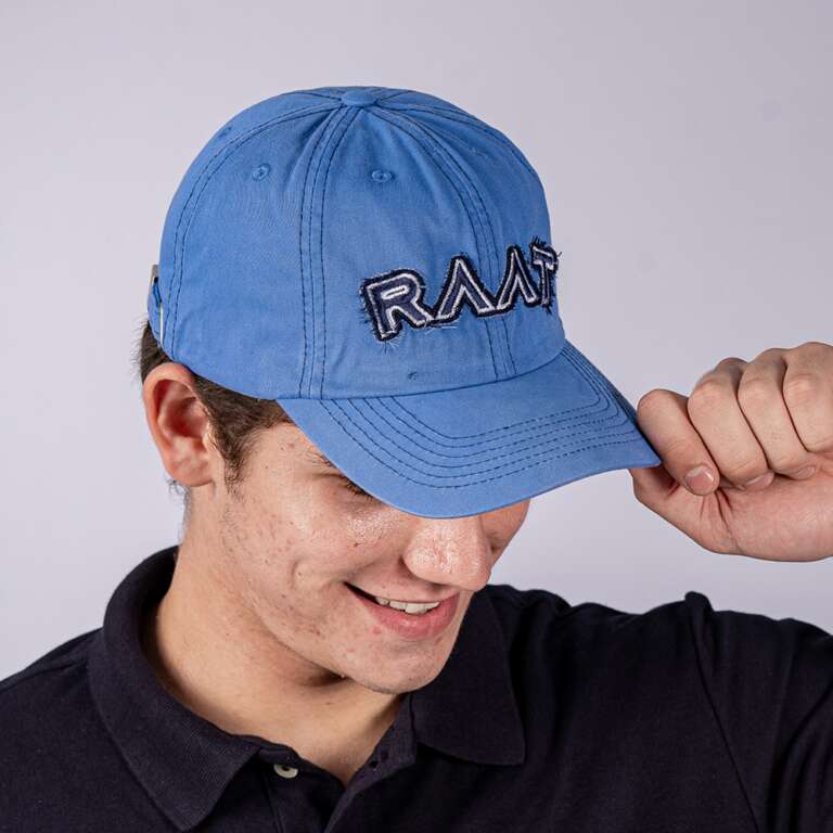 Boné de tecido azul claro RAAT