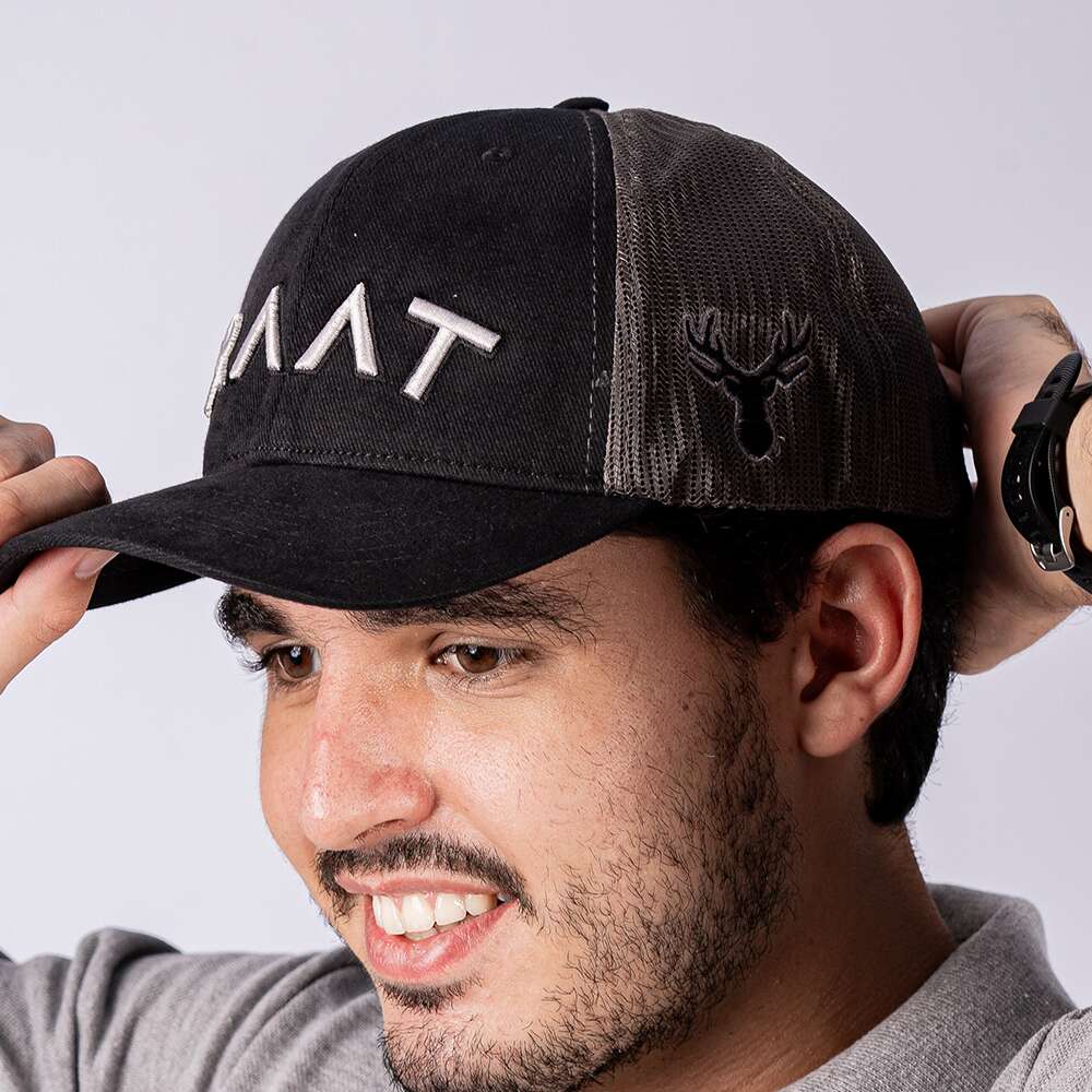 Boné preto e cinza tela RAAT - Imagem 3