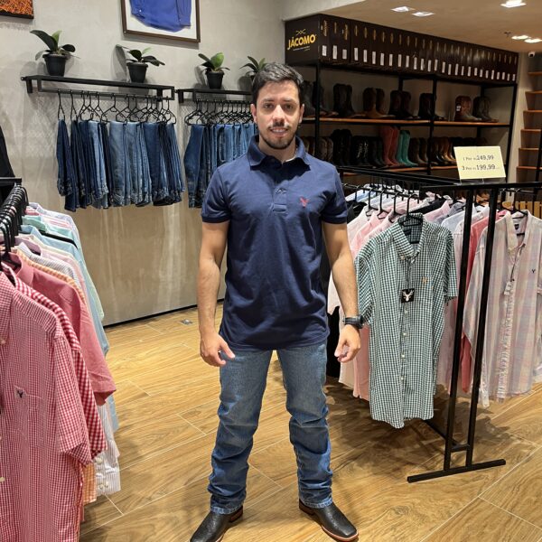 Camisa polo azul marinho RAAT masculina