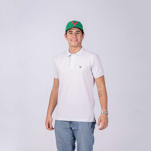 camisa polo branca RAAT