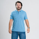 Camisa polo azul