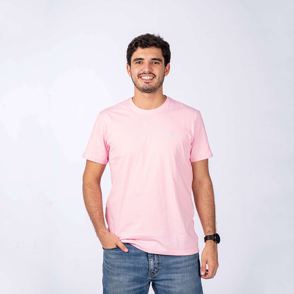 Camiseta básica rosa