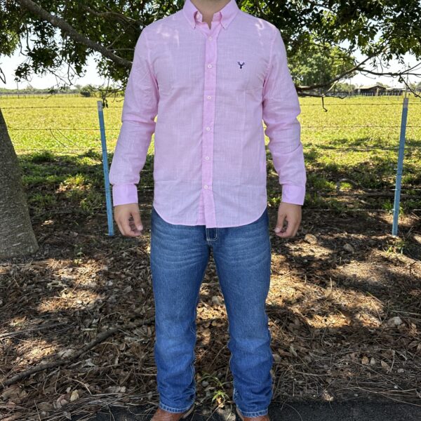 Camisa manga longa rosa