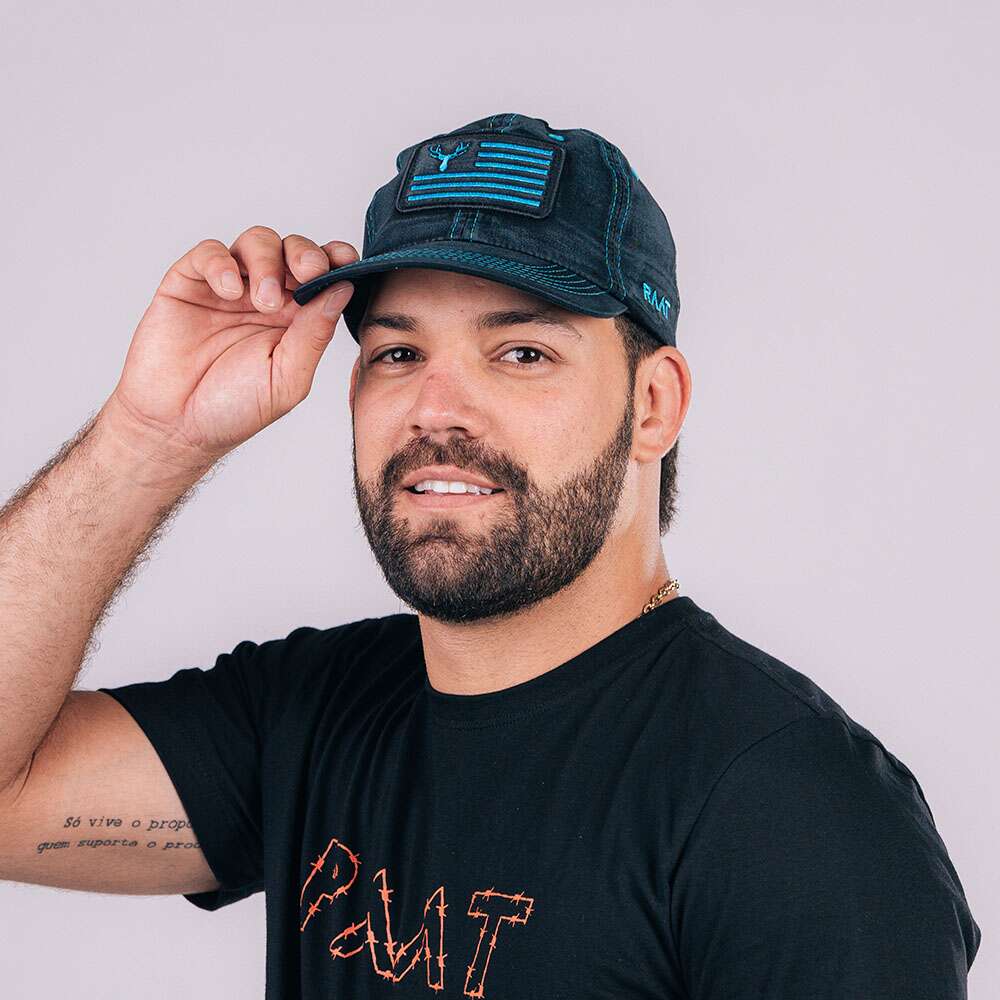 Boné RAAT Tecido jeans e azul - Imagem 6