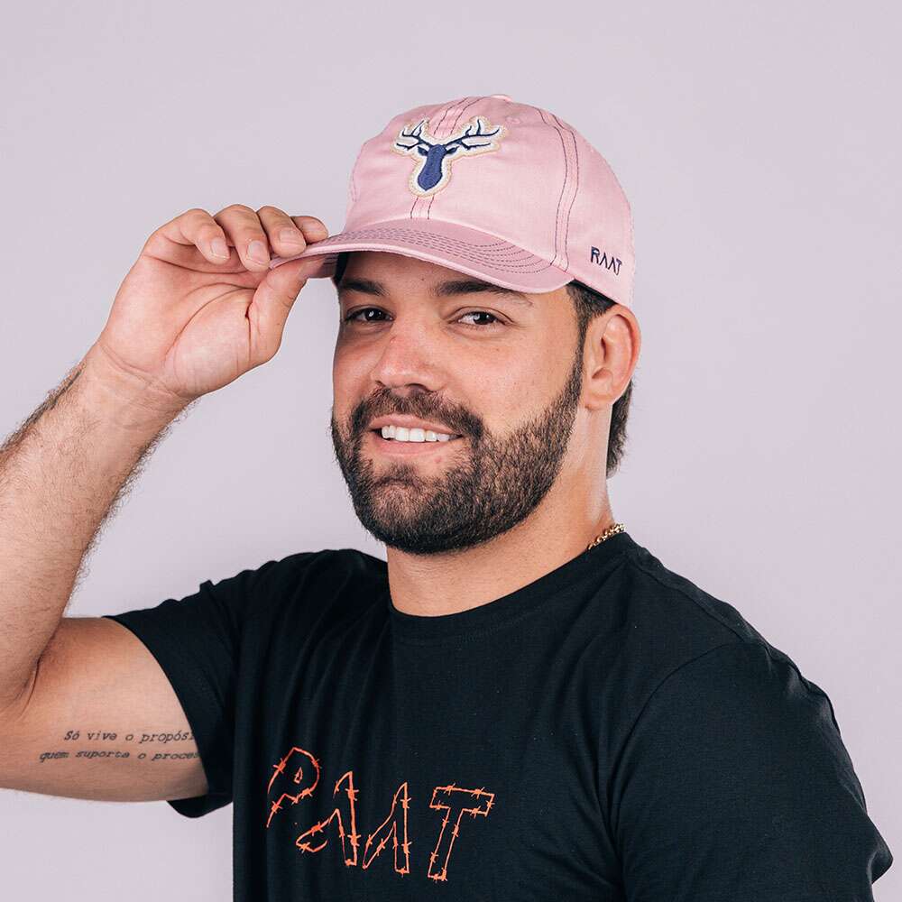 Boné RAAT Tecido rosa