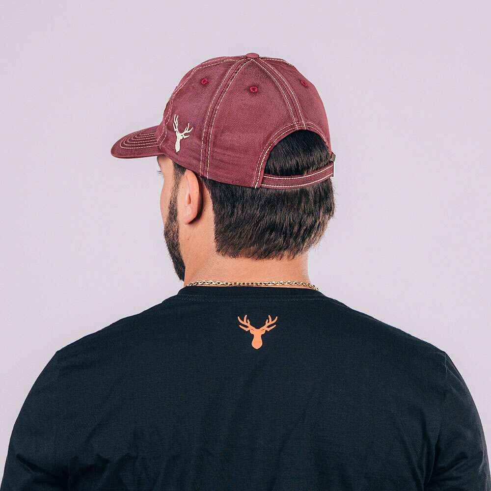 Boné RAAT Tecido vinho - Imagem 5