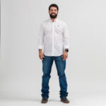 Camisa Manga longa lisa branca RAAT