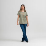 Camiseta RAAT verde agreste feminina