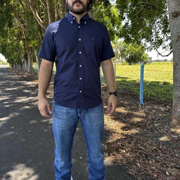 Camisa Manga curta lisa azul RAAT