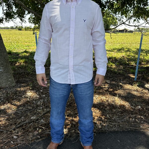 Camisa manga longa rosa clara