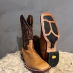 Bota Country Masculina Raat e Jácomo Avestruz Lisa Conhaque/Fossil Buf Saar