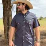 CAMISA MADE IN ARENA Curta lisa Azul Marinho