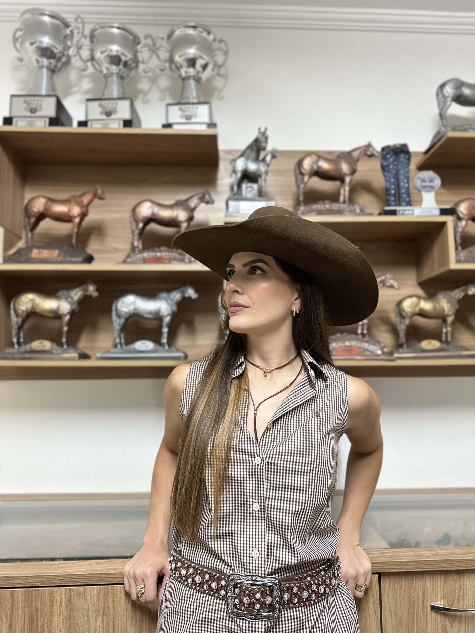 Chamise RAAT xadrez Marrom - Imagem 4