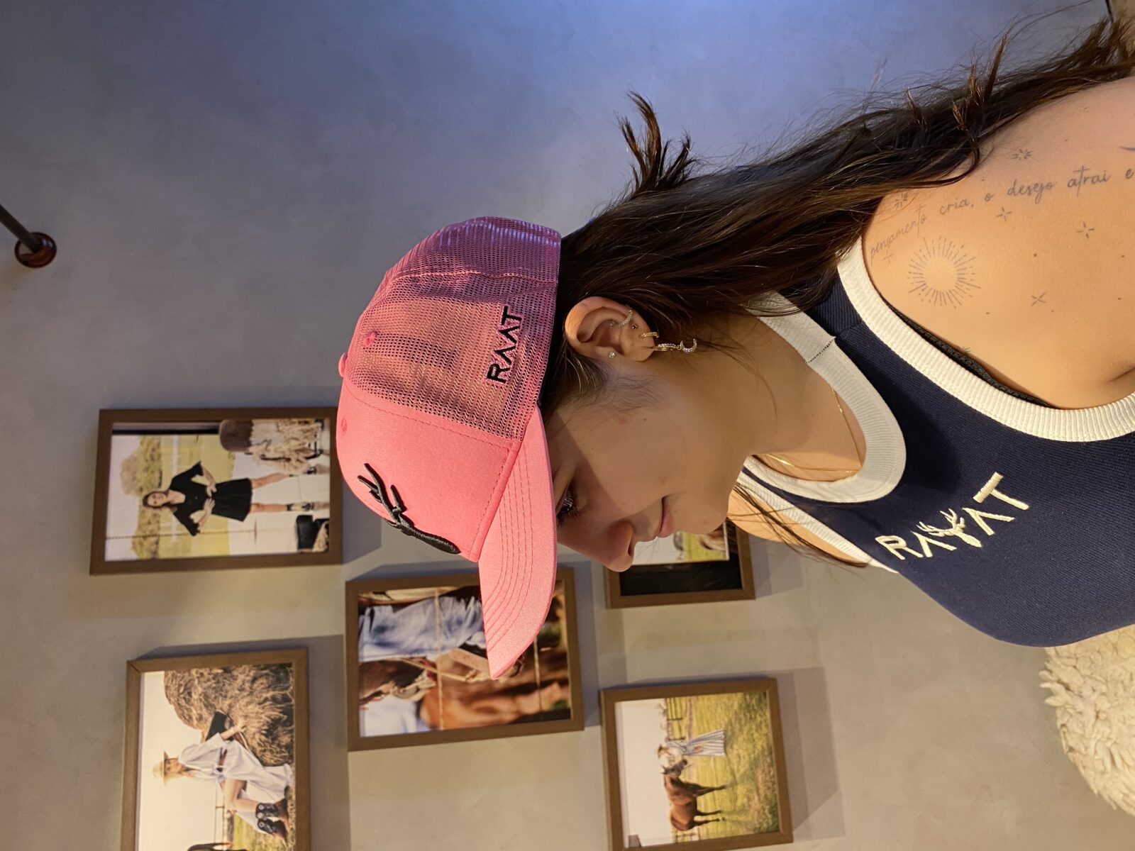 Boné RAAT tela rosa - Imagem 4