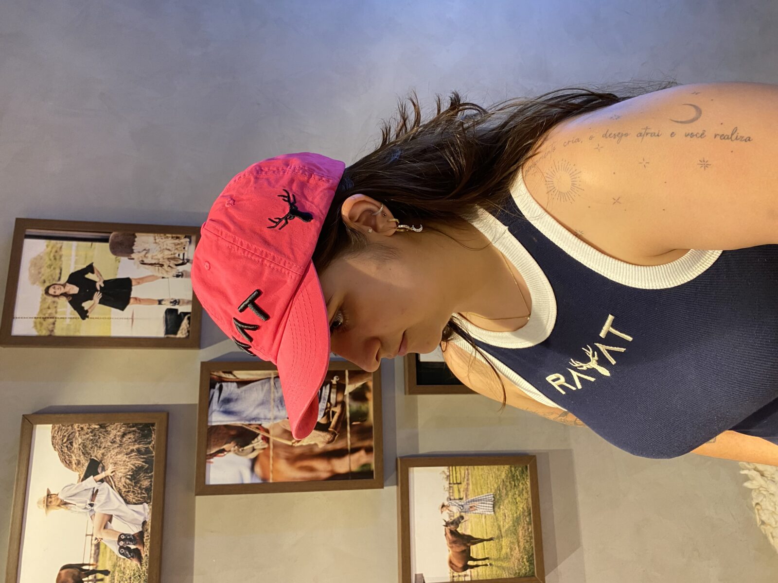 Boné rosa tecido RAAT - Imagem 4