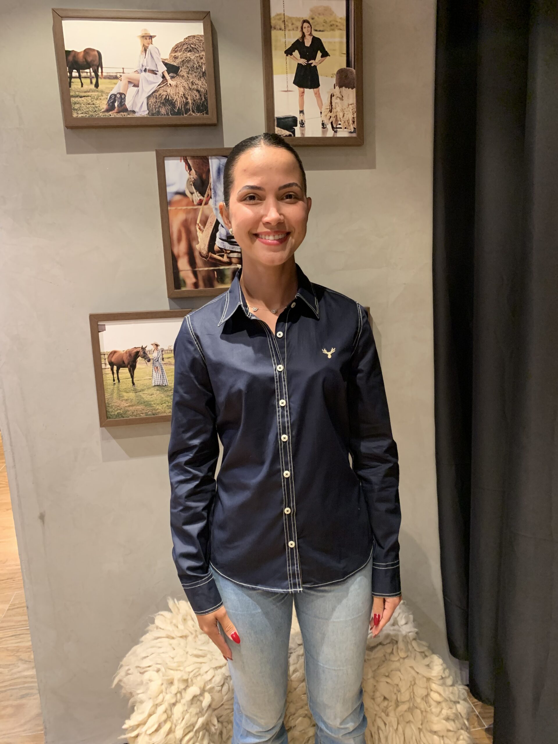 Camisa Feminina RAAT Azul - Imagem 2