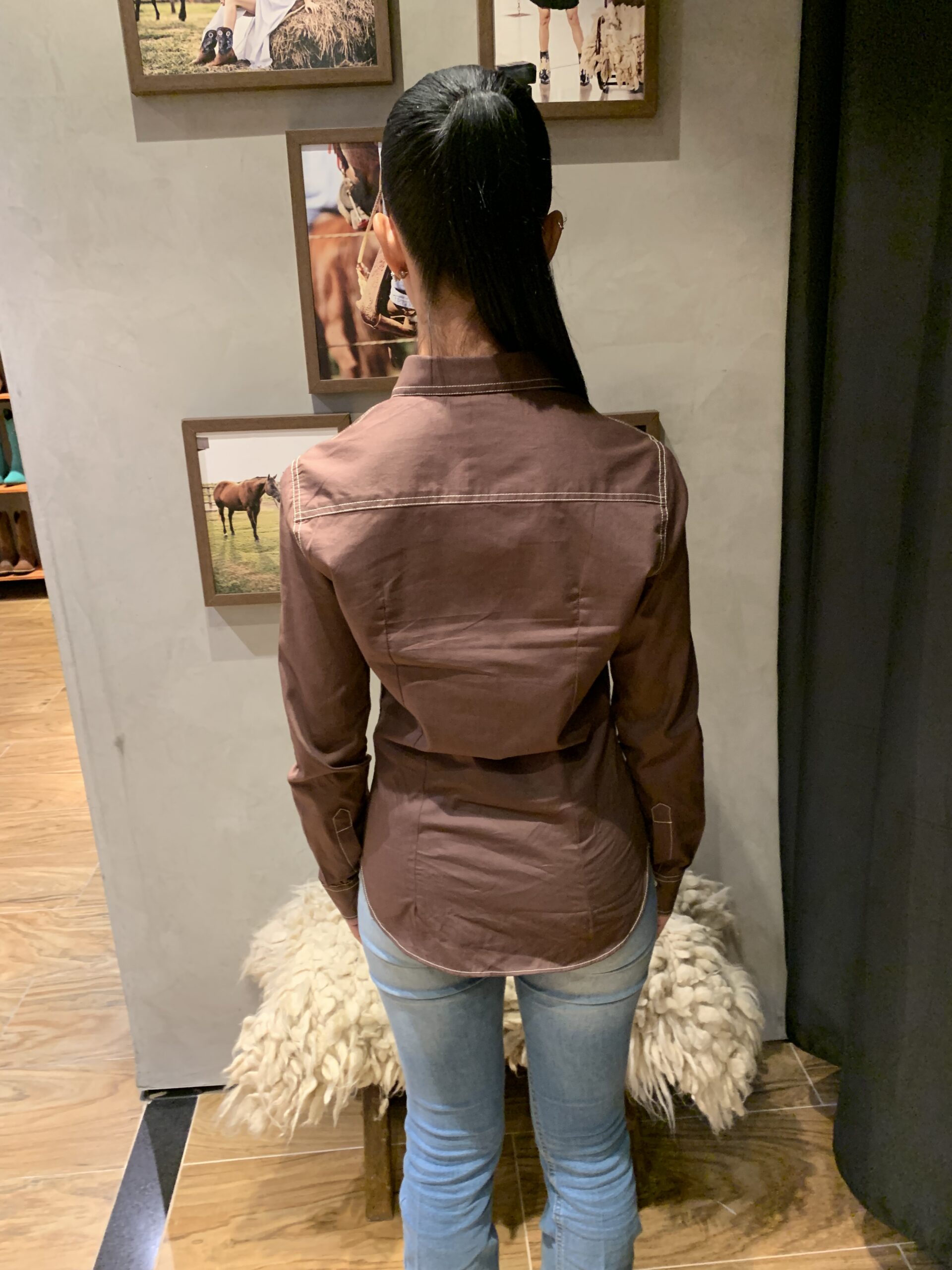 Camisa Feminina RAAT Marrom - Imagem 6