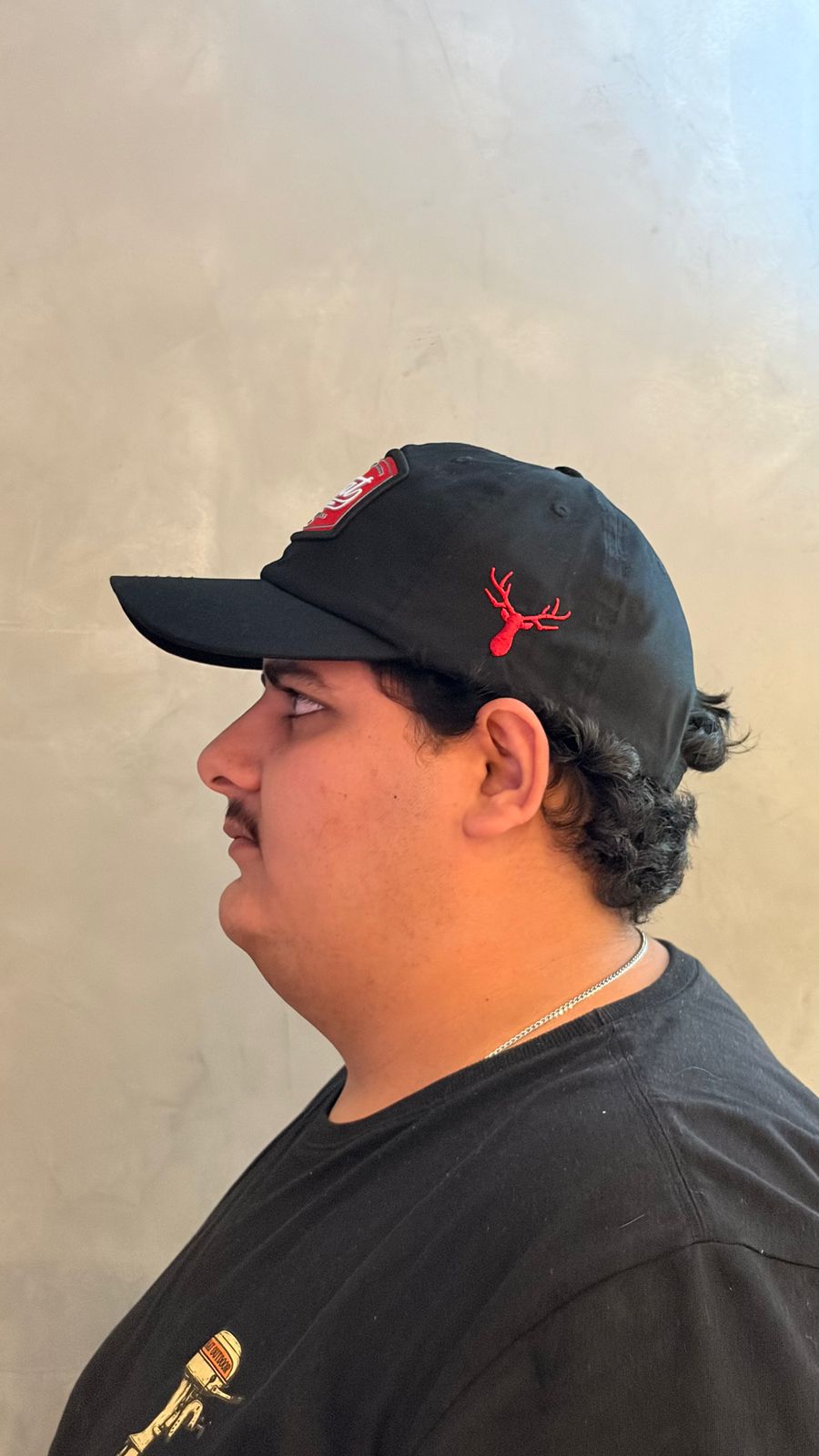 Boné RAAT tecido preto SINCE - Imagem 3