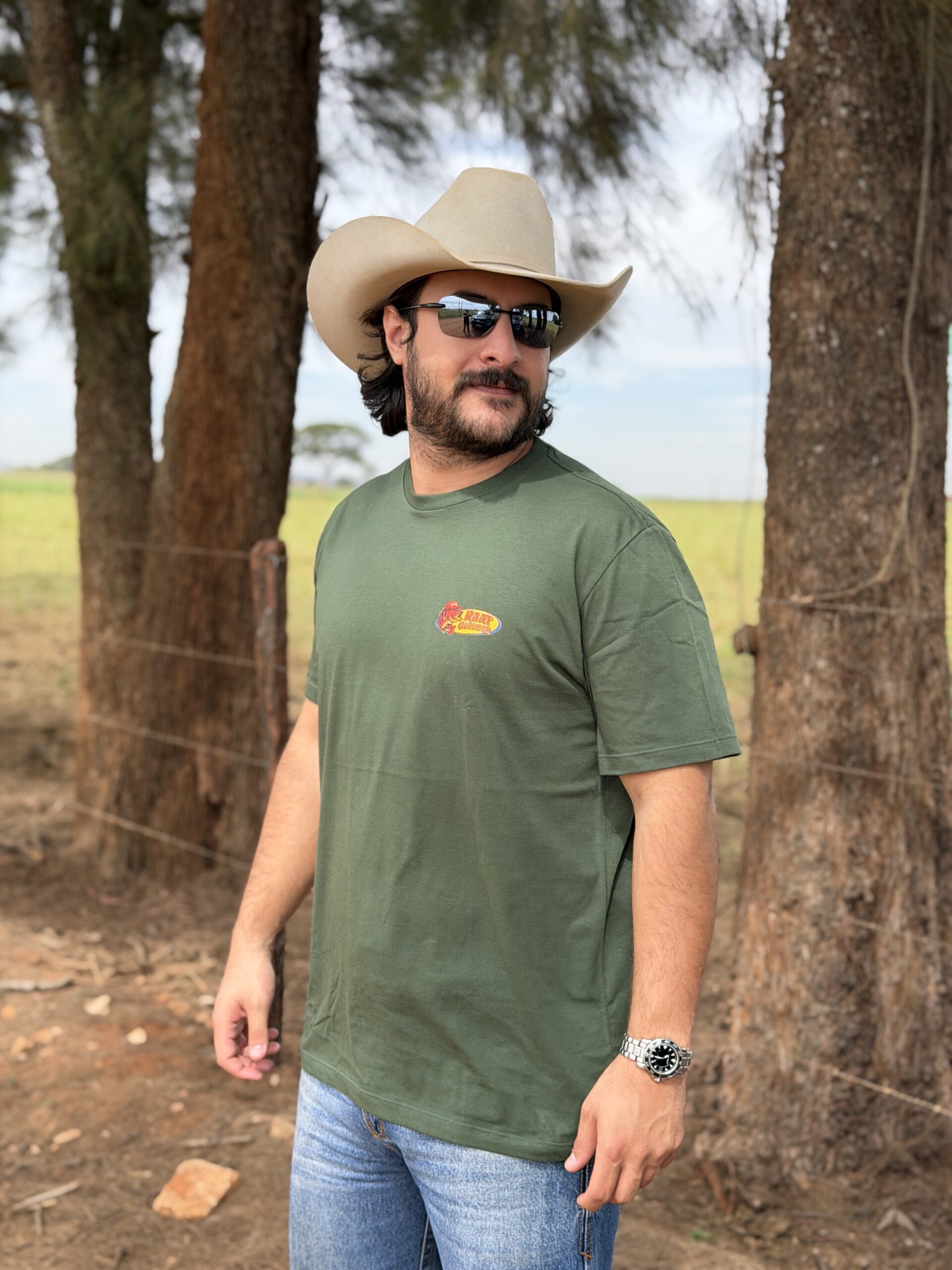 Camiseta verde PEIXE RAAT OUTDOOR
