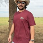 Camiseta bordo Cowboy Word