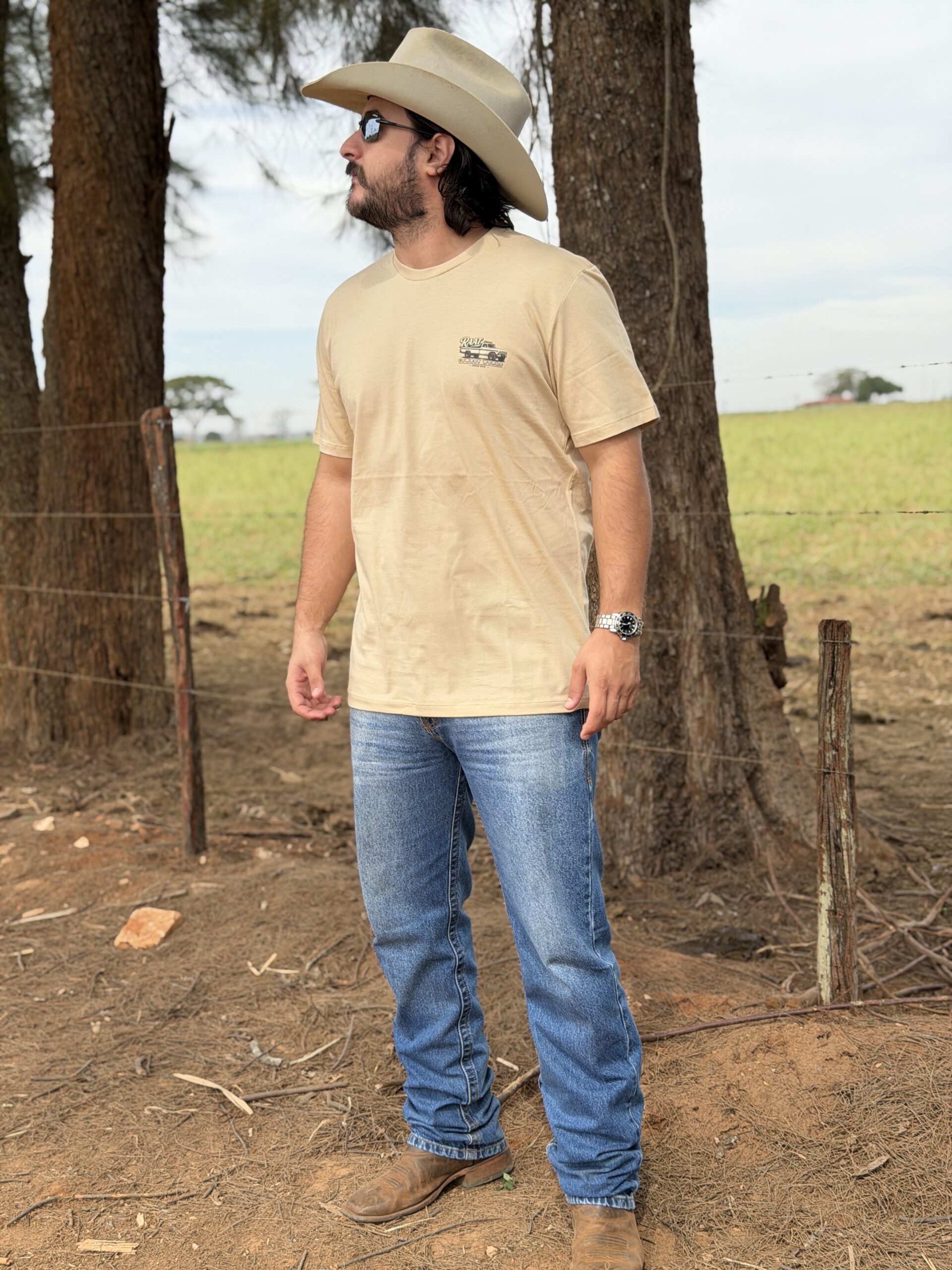 Camiseta bege Cowboy Word - Imagem 2
