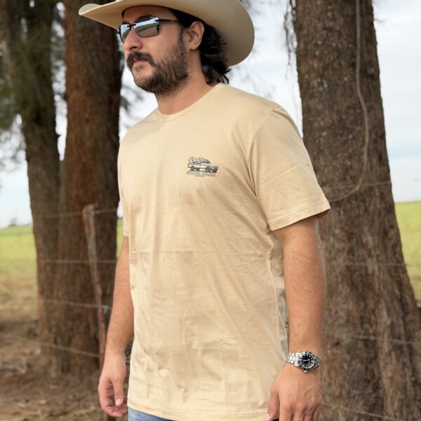 Camiseta bege Cowboy Word