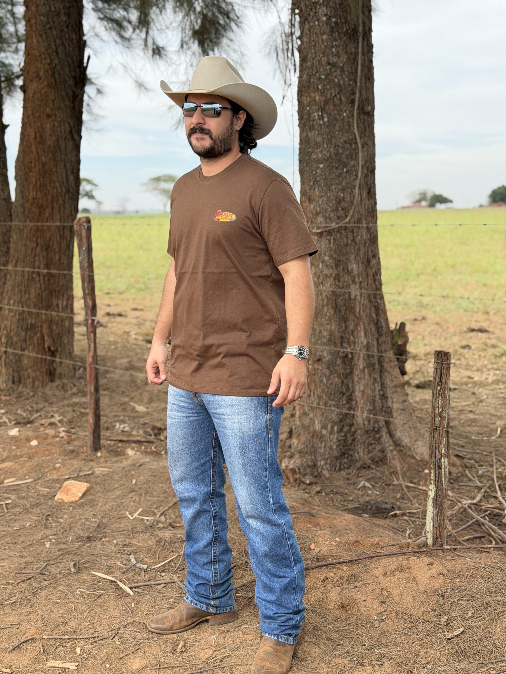 Camiseta marrom PEIXE RAAT OUTDOOR - Imagem 2