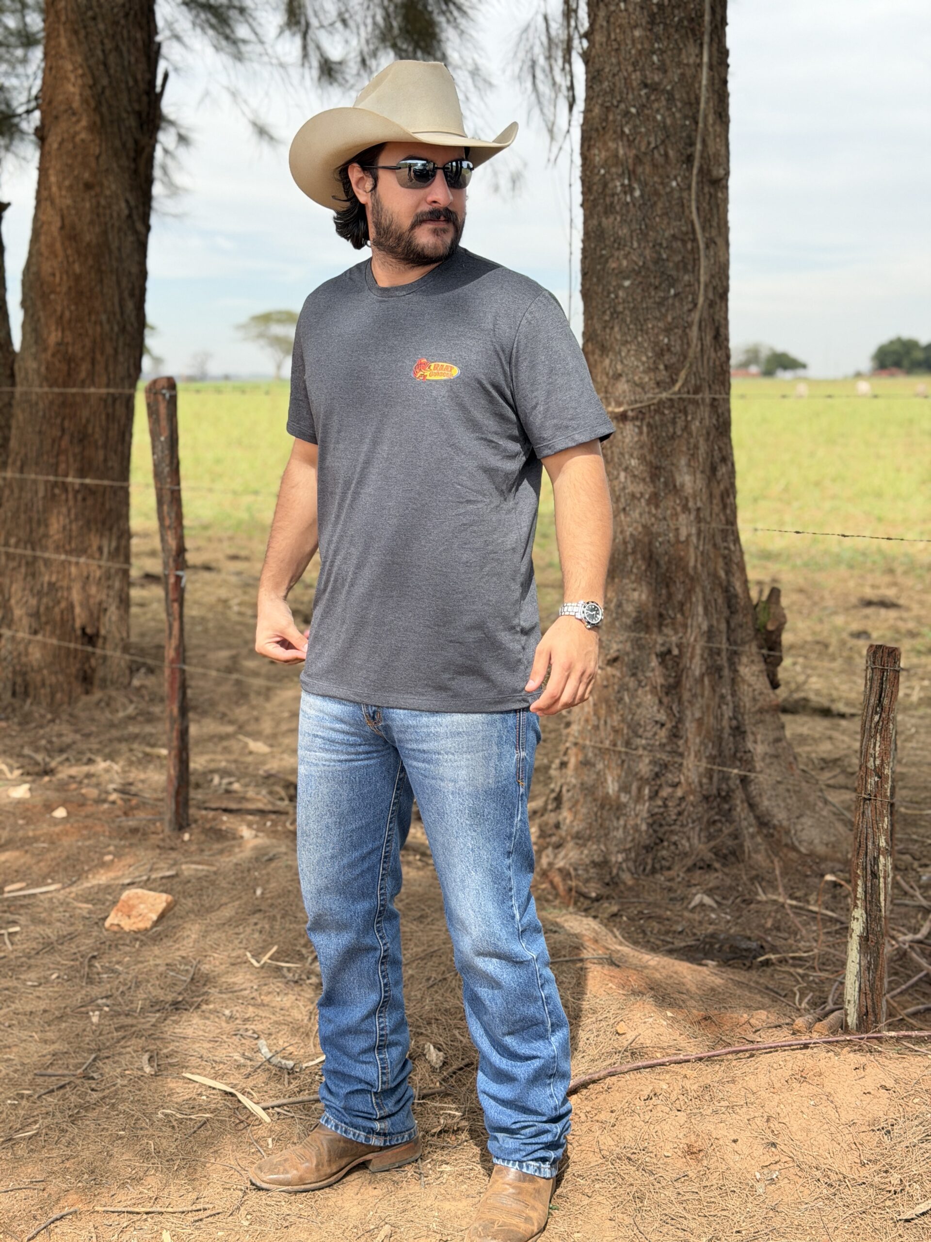 Camiseta cinza PEIXE RAAT OUTDOOR