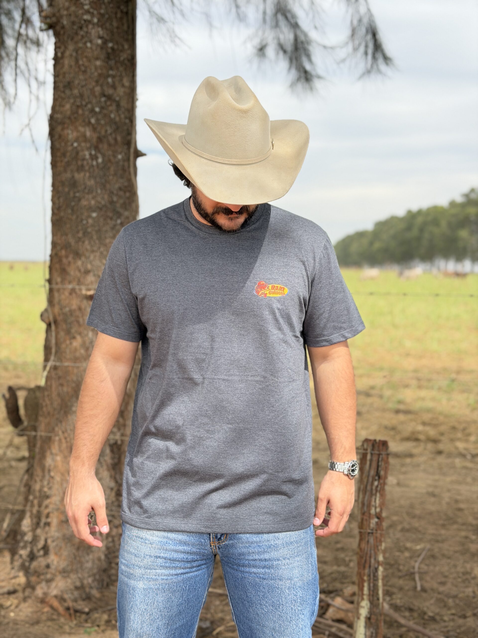 Camiseta cinza PEIXE RAAT OUTDOOR - Imagem 2