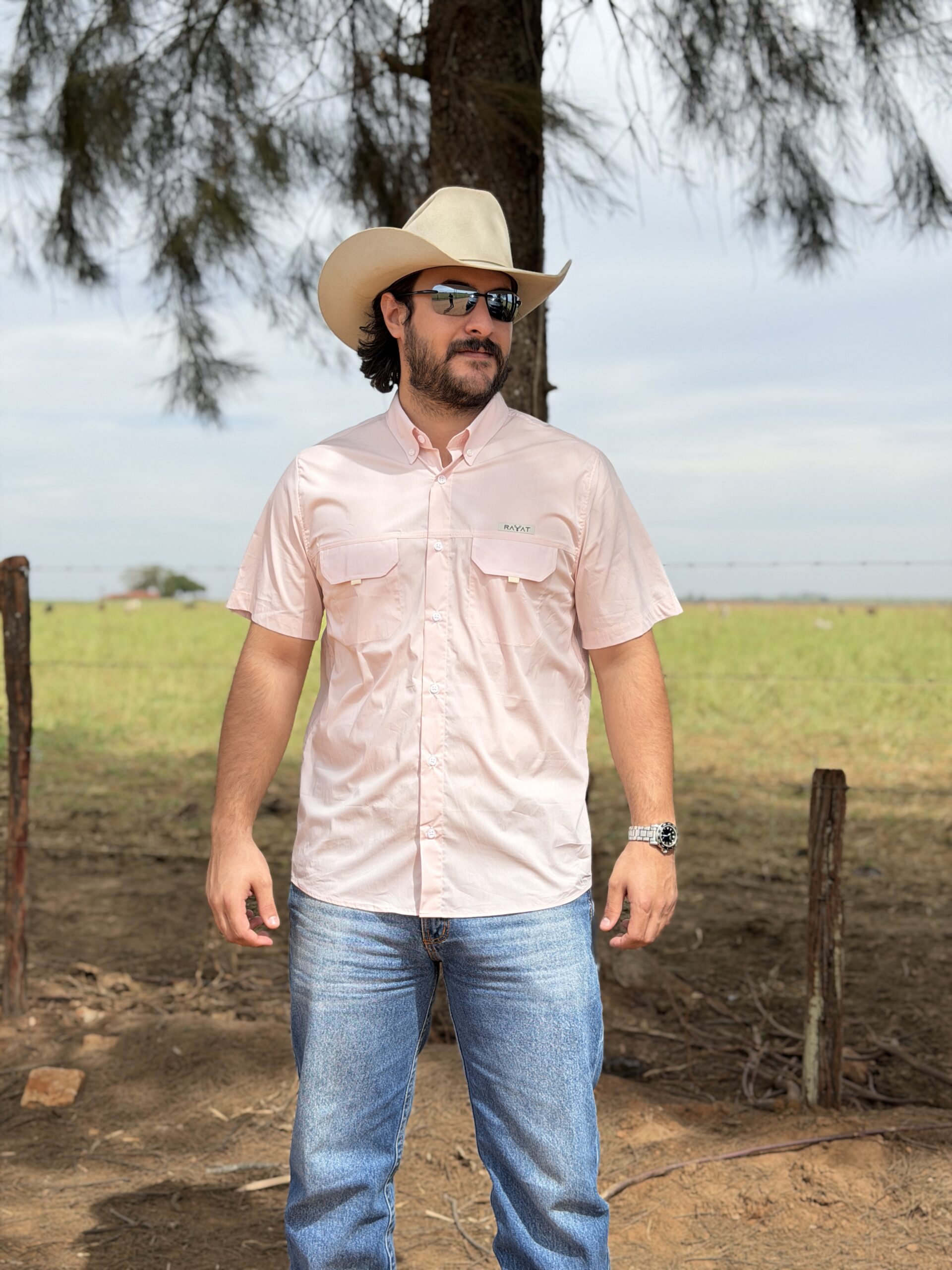 CAMISA MADE IN ARENA Curta lisa Rosa