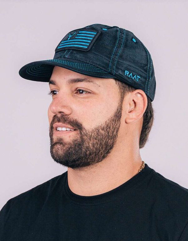 Boné RAAT Tecido jeans e azul perfil