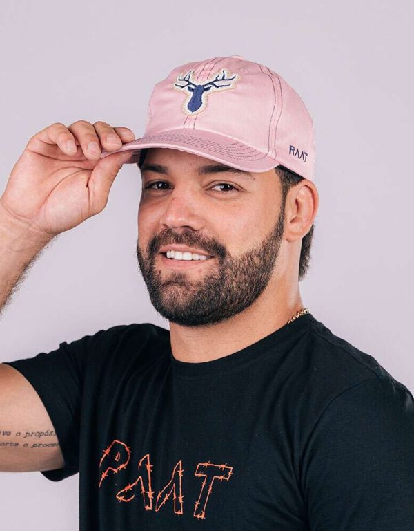 Boné RAAT Tecido rosa