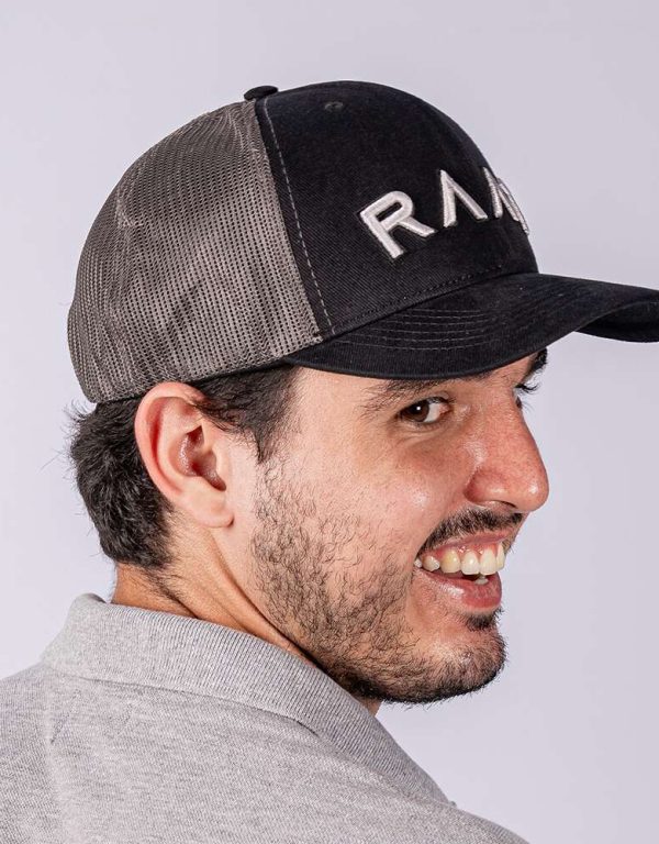 Boné preto e cinza tela RAAT