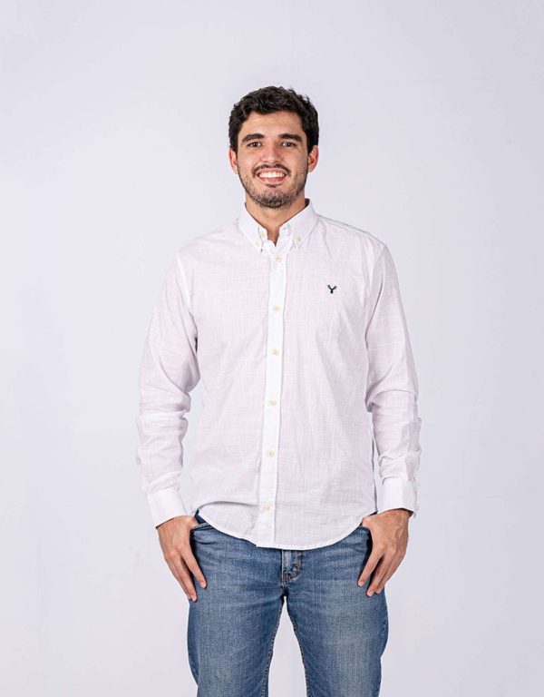 camisa manga longa branca RAAT