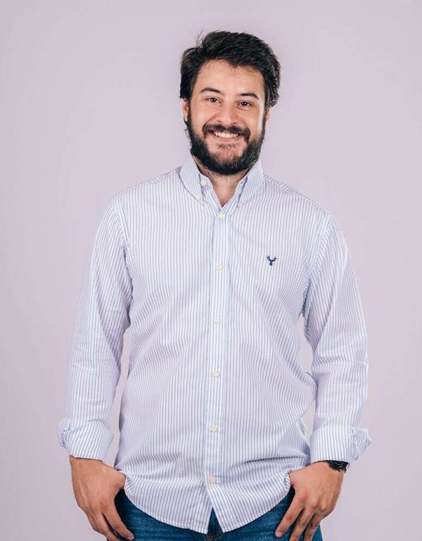 Camisa manga longa listra vermelha