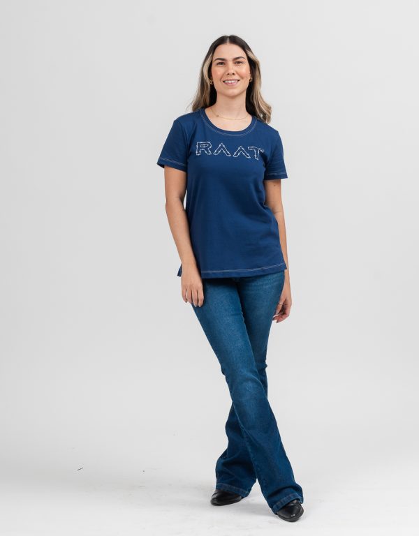 Camiseta RAAT azul feminina 1