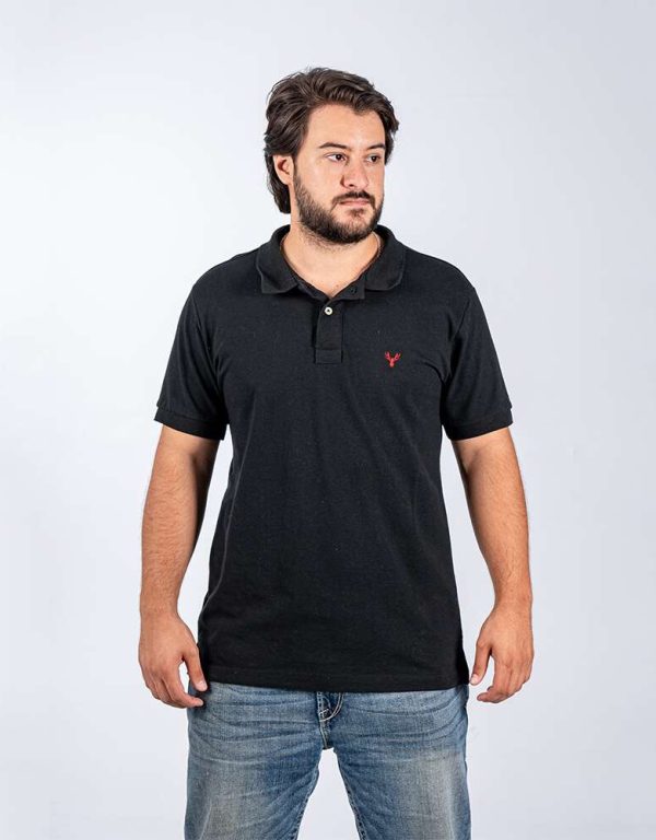 Camisa polo preta RAAT