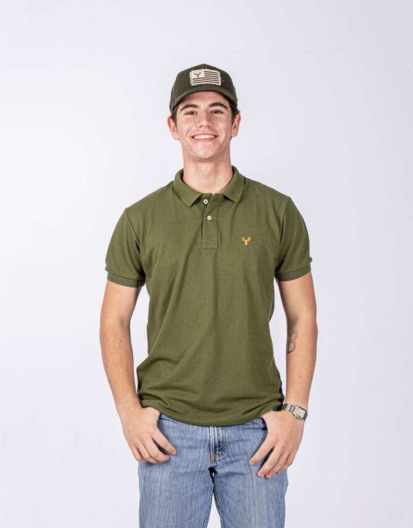 camisa polo verde musgo RAAT