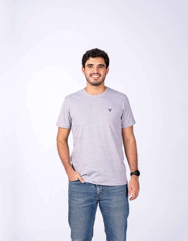 Camiseta básica cinza