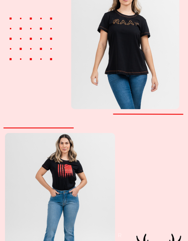 foto raat calça feminina e camiseta